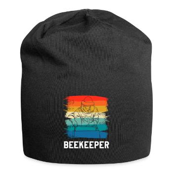 Retro Vintage Classic Beekeeper Beekeeping - Jersey-Beanie - Schwarz - Vorne