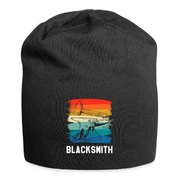 Retro Vintage Classic Blacksmith Blacksmithing - Jersey-Beanie - Schwarz - Vorne