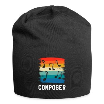 Retro Vintage Classic Composer Music Composing - Jersey Beanie - black - Front