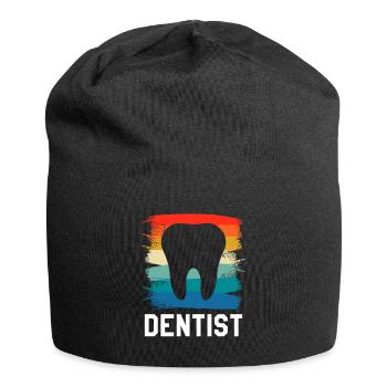 Retro Vintage Classic Dentist Dentistry - Jersey Beanie - black - Front