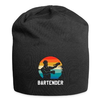 Retro Vintage Classic Bartender Bartending - Jersey-Beanie - Schwarz - Vorne