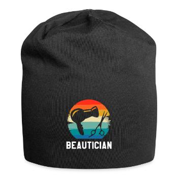 Rétro Vintage Classic Esthéticienne Cosmétologue - Bonnet en jersey - noir - Devant