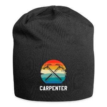Retro Vintage Classic Carpenter Carpentry - Jersey-Beanie - Schwarz - Vorne