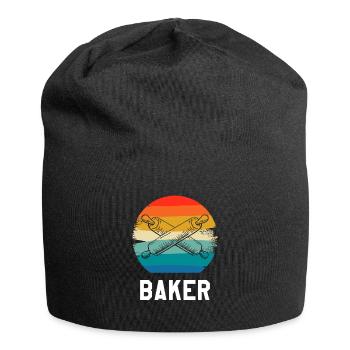 Retro Vintage Classic Baker Baking - Jersey-Beanie - Schwarz - Vorne