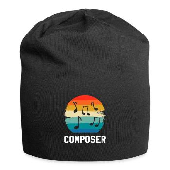 Retro Vintage Classic Composer Music Composing - Jersey Beanie - black - Front