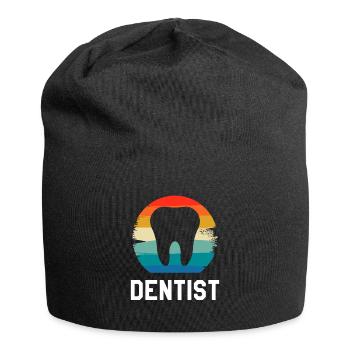 Retro Vintage Classic Dentist Dentistry - Jersey Beanie - black - Front