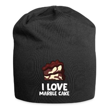 Marble Cake - I love marble cake - Jersey Beanie - black - Front