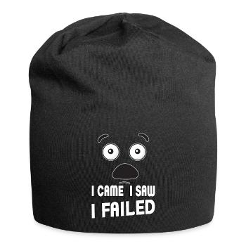 I came, I saw, I failed. I came, saw and - Jersey Beanie - black - Front