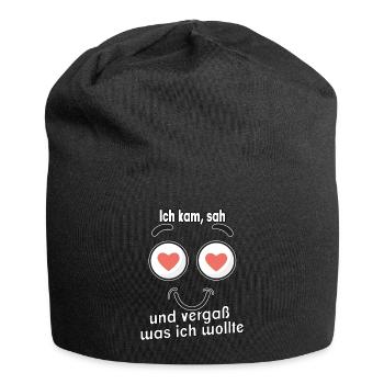 Ich kam, sah und vergaß was ich wollte. - Jersey-Beanie - Schwarz - Vorne
