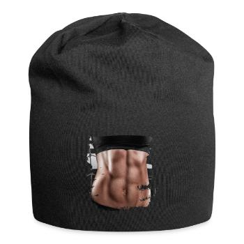 Fake Muscle Woman Fitness Women's Body - Jersey Beanie - black - Front