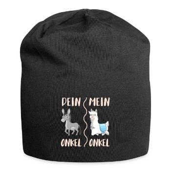 Dein Onkel mein Onkel - Jersey-Beanie - Schwarz - Vorne