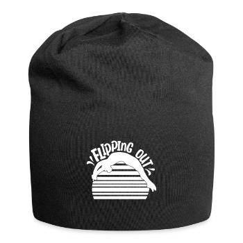 Flipping Out - Tumbling Funny Gymnast Gift Idea - Jersey-Beanie - Schwarz - Vorne