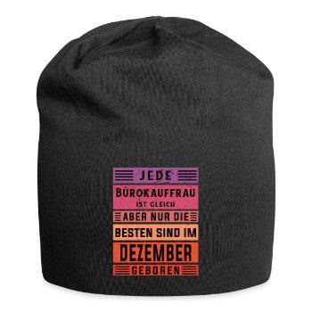 Angestellter Geburtstag Dezember geboren - Jersey-Beanie - Schwarz - Vorne