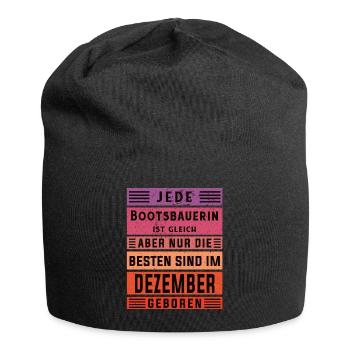 Schiffbauer Geburtstag Dezember geboren - Jersey-Beanie - Schwarz - Vorne