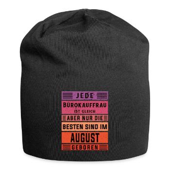 Angestellter Geburtstag August geboren - Jersey-Beanie - Schwarz - Vorne
