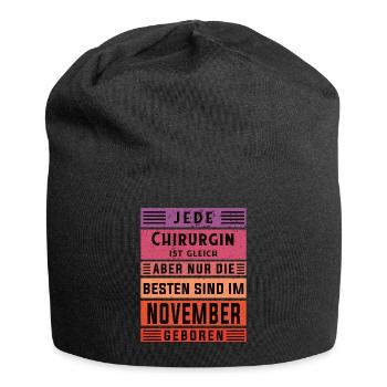 Krankenhaus Arzt Geburtstag November geboren - Jersey-Beanie - Schwarz - Vorne