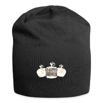 Halloween Kürbis - Jersey-Beanie - Schwarz - Vorne