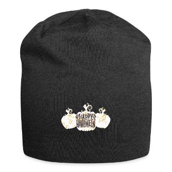 Halloween Kürbis - Jersey-Beanie - Anthrazit - Vorne