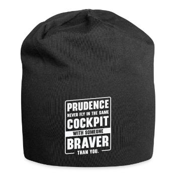 Prudence Wisdom Quotes Pilot Philosophy - Jersey Beanie - black - Front