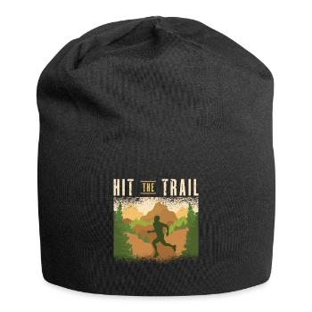 Courir dans la forêt Course en sentier Coureurs Jogging Joggers - Bonnet en jersey - noir - Devant