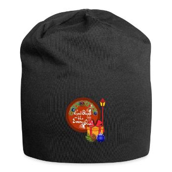 Niedlich Ein Weihnachtslied Gott segne uns alle Lampe - Jersey-Beanie - Schwarz - Vorne