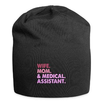 Ehefrau Mutter & medizinische Assistentin Medizin - Jersey-Beanie - Schwarz - Vorne
