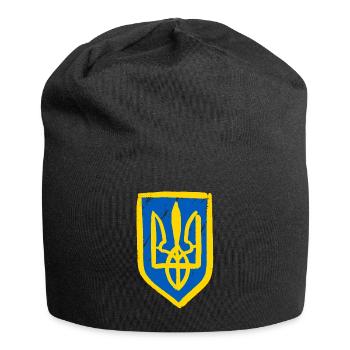 Soutenez l’Ukraine, la paix et non la guerre - Bonnet en jersey - noir - Devant