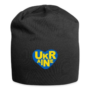 Soutenez l’Ukraine, la paix et non la guerre - Bonnet en jersey - noir - Devant