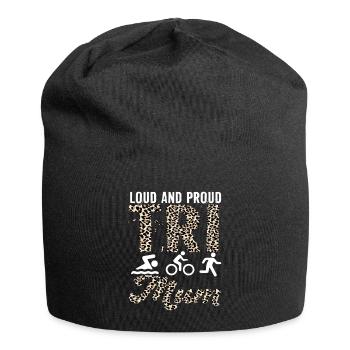 Loud and proud Tri Mum triathlete - Jersey Beanie - black - Front