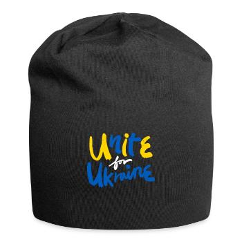 Soutenez l’Ukraine, la paix et non la guerre - Bonnet en jersey - noir - Devant