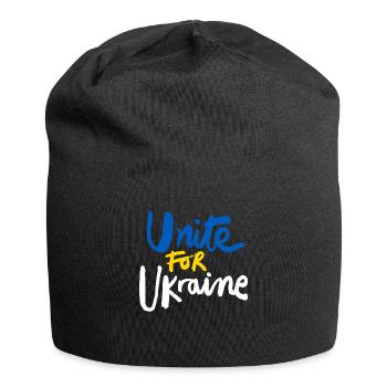 Soutenez l’Ukraine, la paix et non la guerre - Bonnet en jersey - noir - Devant