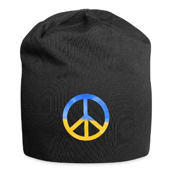 Soutenez l’Ukraine, la paix et non la guerre - Bonnet en jersey - noir - Devant