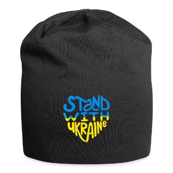 Stand with Ukraine Peace No War - Jersey-Beanie - Schwarz - Vorne