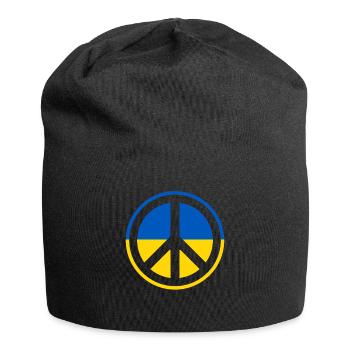 Stand with Ukraine Peace No War - Jersey-Beanie - Schwarz - Vorne