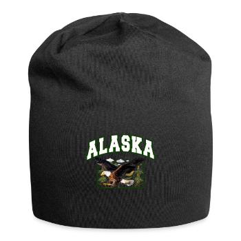 Alaska Geschenk Kinder Herren Damen USA Natur Eis - Jersey-Beanie - Schwarz - Vorne