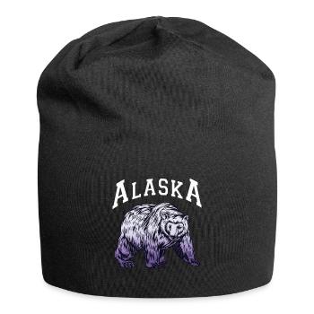 Alaska Gift USA Nature Bear Denali Grizzly Forest - Jersey Beanie - black - Front