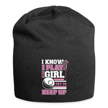 Lacrosse Sport Lacrosse Spieler - Jersey-Beanie - Schwarz - Vorne