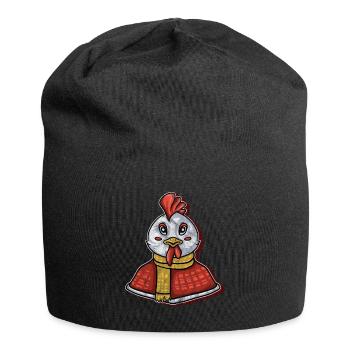 chicken chickens poultry hen egg chicks gockel chick chick - Jersey Beanie - black - Front