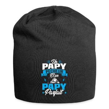 Un papy pêcheur est un papy parfait - Bonnet en jersey - noir - Devant