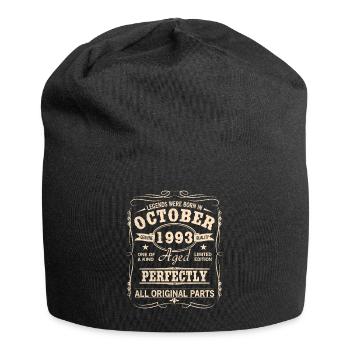 Vintage Oktober 1993 Geburtstag - Jersey-Beanie - Schwarz - Vorne