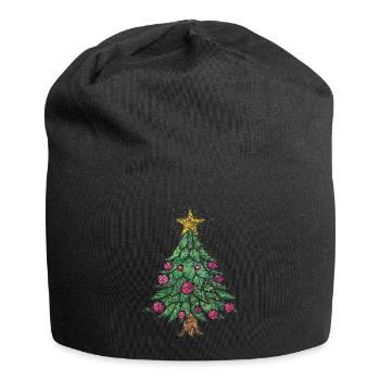 Arbre de Noël Arbre de Noël 4ème Arbre de Noël Avent Arbre de Noël - Bonnet en jersey - noir - Devant