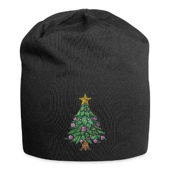 Christmas tree Christmas Eve Christmas tree Christmas tree - Jersey Beanie - black - Front