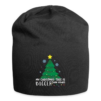 December My Christmas Tree Bigger Funny Christmas - Jersey-Beanie - Schwarz - Vorne