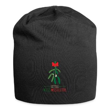 Kleine Fräulein Mistel Symbol der Liebe Zu Weihnachten - Jersey-Beanie - Schwarz - Vorne