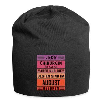 Krankenhaus Arzt Geburtstag August geboren - Jersey-Beanie - Schwarz - Vorne