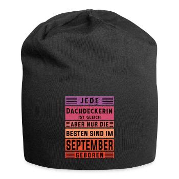 Handwerker Geburtstag September geboren - Jersey-Beanie - Schwarz - Vorne