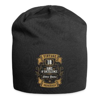 Vintage 18 ans, Idée cadeau d'anniversaire 18 ans. - Bonnet en jersey - noir - Devant