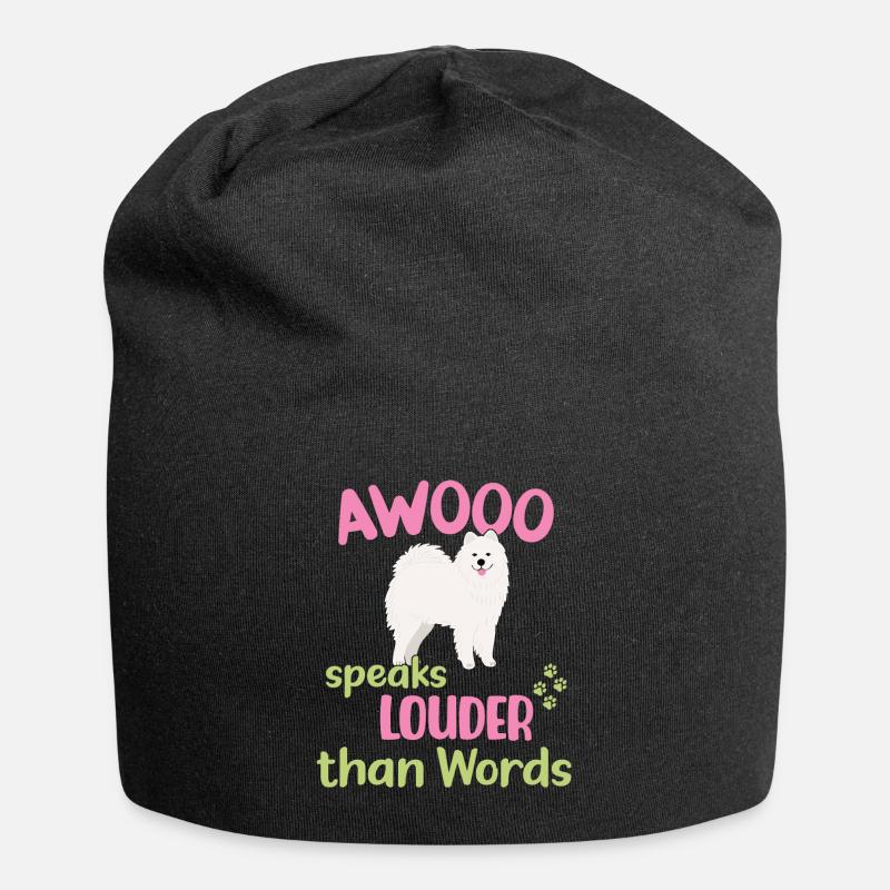 AWOOO speaks louder than Words - Jersey Beanie - black