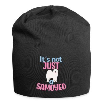 Es ist nicht NUR ein Samojeden - Jersey-Beanie - Schwarz - Vorne