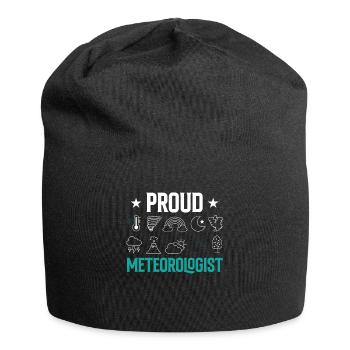 Fier météorologue Prévisions météorologiques Météorologie - Bonnet en jersey - noir - Devant